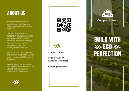 Platilla de diseño Green Construction Company Brochure