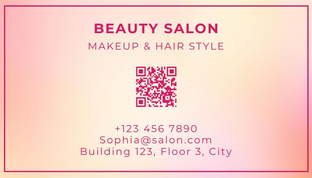 Beauty and Hair Style Salon Ad Business Card US Design Template
