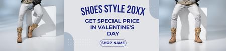Sevgililer Günü Ayakkabılarına Özel Fiyat Kampanyası Ebay Store Billboard Tasarım Şablonu