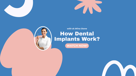 Ontwerpsjabloon van Youtube van Info over tandheelkundige implantaten
