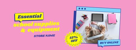 Template di design Back to School Special Offer Facebook Video cover