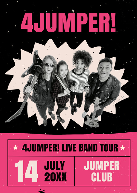 Designvorlage Youth Band Concert Announcement für Poster