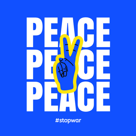 Platilla de diseño Stop War in Ukraine Instagram