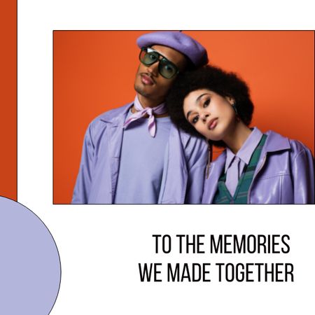 Memory Book with Stylish Couple Photo Book Design Template