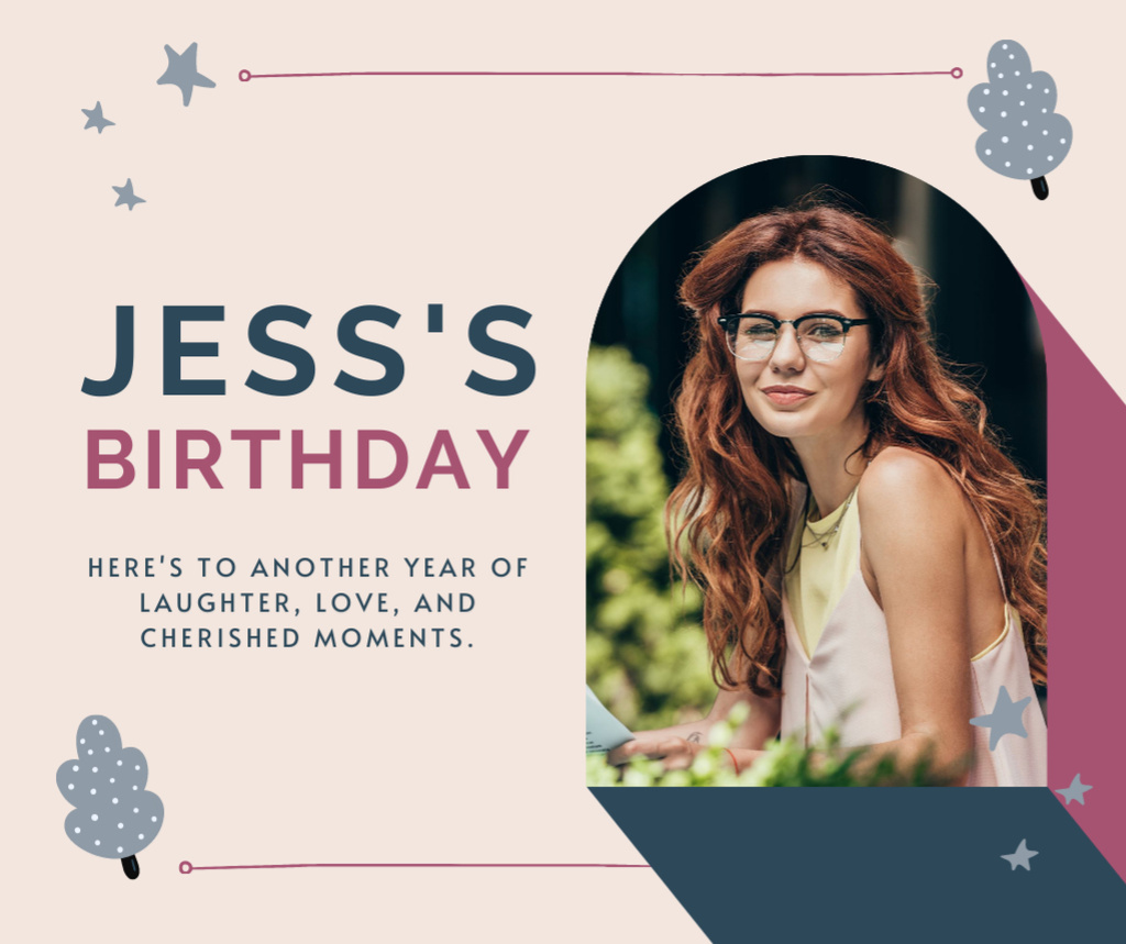 Designvorlage Best Birthday Wishes for Birthday Girl für Facebook
