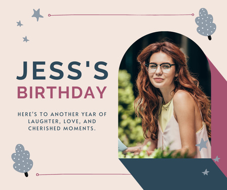 Best Birthday Wishes for Birthday Girl Facebook Design Template