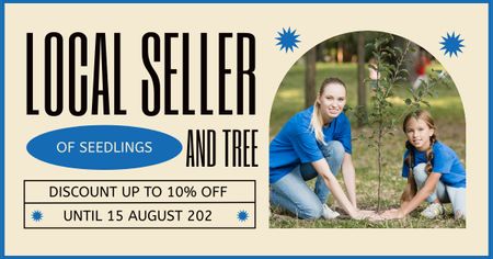 Local Seller of Trees Seedlings Facebook AD Design Template