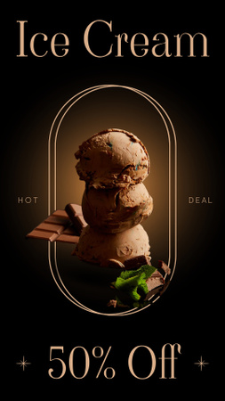 Designvorlage Yummy Ice Cream Ad für Instagram Story