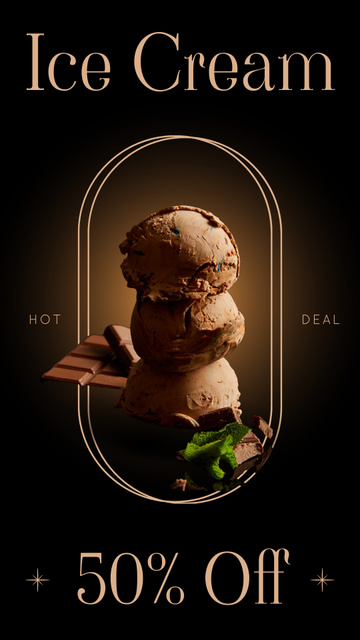 Plantilla de diseño de Yummy Ice Cream Ad Instagram Story 