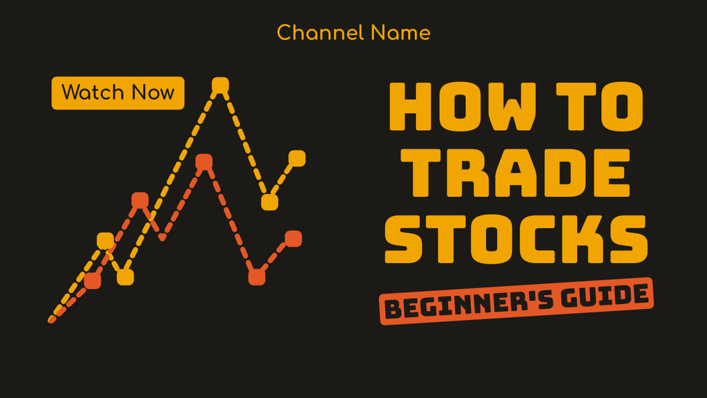 Guide for Beginners on Profitable and Successful Stock Trading on Markets Youtube Thumbnail – шаблон для дизайну