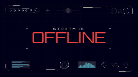 Анонс офлайн-трансляции на игровом канале Twitch Offline Banner – шаблон для дизайна