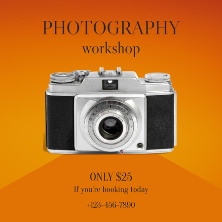 Ontwerpsjabloon van Instagram van Professional Photography Workshop 