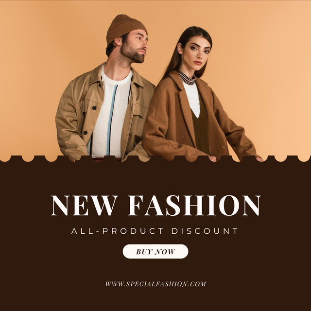 New Fashion Collection of Clothes At Discounted Rates Instagram Design Template
