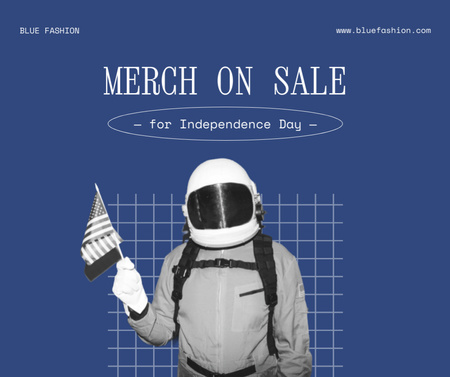 Ontwerpsjabloon van Facebook van Amerikaanse merchandise-uitverkoop tot Onafhankelijkheidsdag