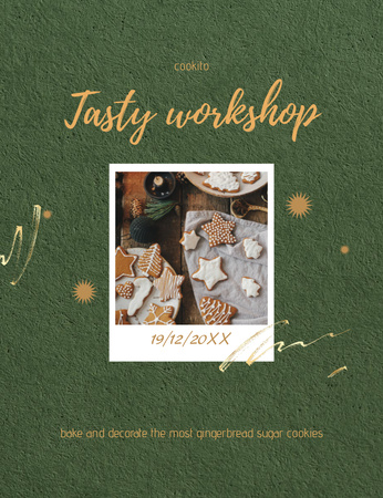 Cookies Baking Workshop Announcement Invitation 13.9x10.7cm Design Template