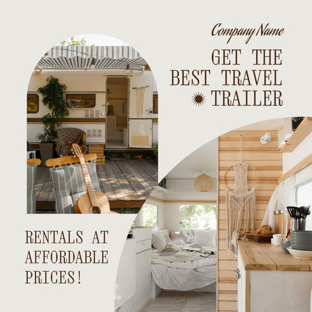 Travel Trailer Offer Animated Post Design Template