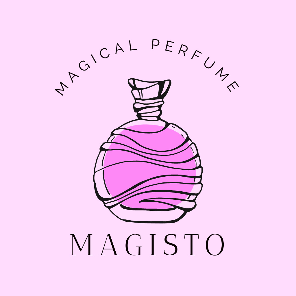 Advertisement for New Magical Perfume Logo Design Template