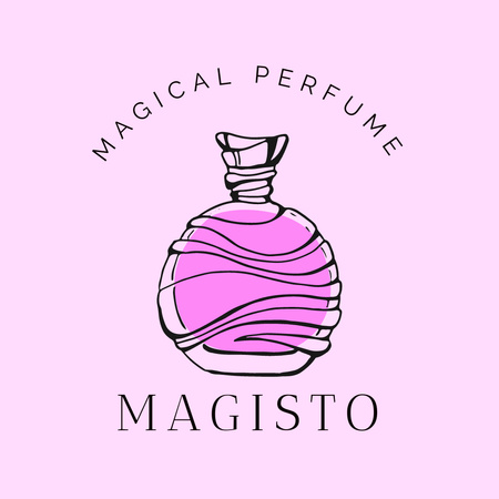 Yeni Sihirli Parfüm Reklamı Logo Tasarım Şablonu