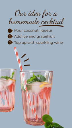 Ideas for Homemade Cocktail Instagram Story Πρότυπο σχεδίασης