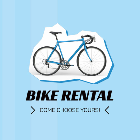 Sloganlı Konforlu Bisiklet Kiralama Hizmeti Animated Logo Tasarım Şablonu