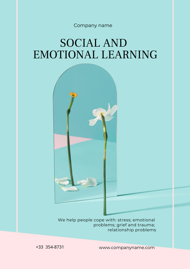 Social and Emotional Learning Announcement Poster Šablona návrhu