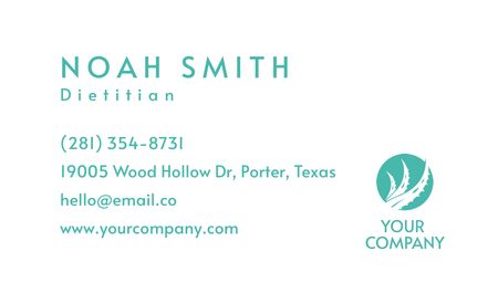 Dietitian Services Offer Business card Design Template