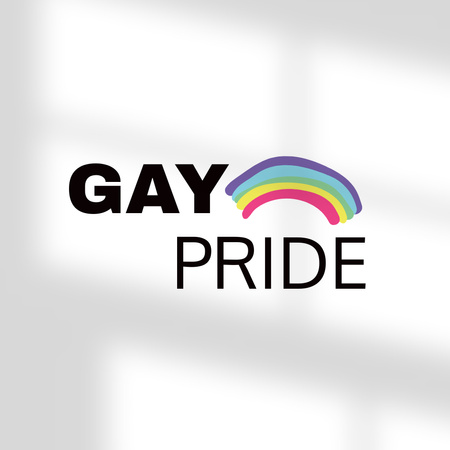 Gay pride logo design Logo Šablona návrhu