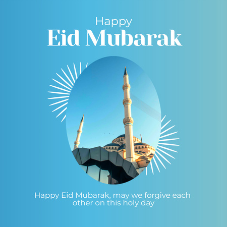 Eid Mubarak Greeting Instagram Design Template