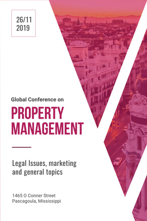 Conferência global sobre gestão de propriedades Pinterest Modelo de Design
