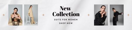 New Collection of Female Suits Ebay Store Billboard Design Template