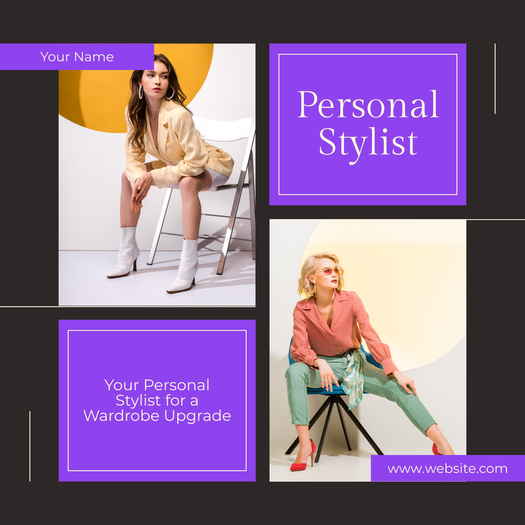 Modèle de visuel Personal Wardrode Styling - LinkedIn post