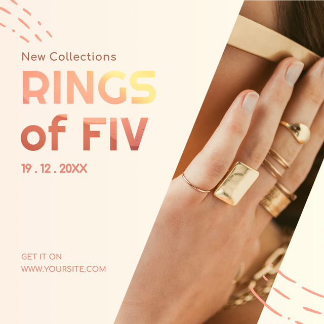 Platilla de diseño Sale Women's Ring Collection Instagram
