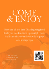Thanksgiving Sale Announcement with Pumpkins and Discount