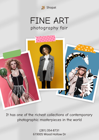 Designvorlage Fine Art Photography Fair für Poster