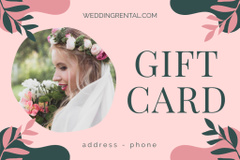 Wedding Services Offer with Woman Wearing Wreath of Flowers