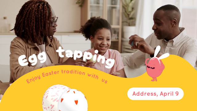 Plantilla de diseño de Traditional Egg Tapping Event Announce Full HD video 