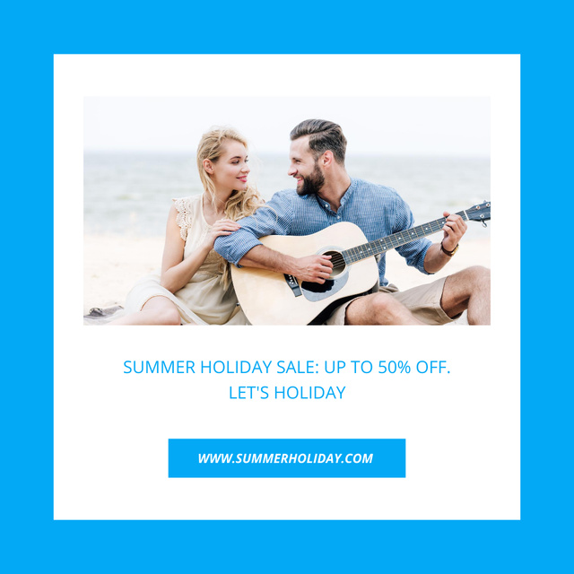 Designvorlage Summer Holiday Discount für Instagram