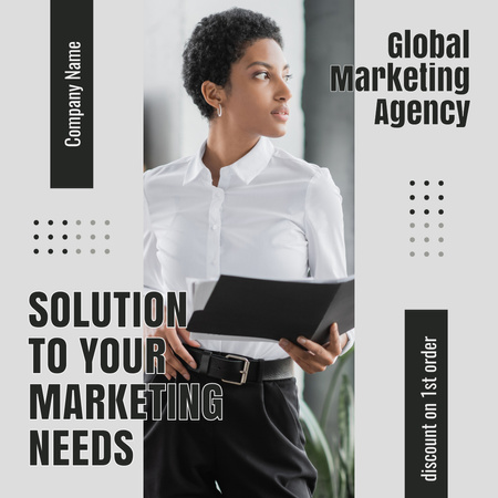 Solutions from Global Marketing Agency Instagram Design Template