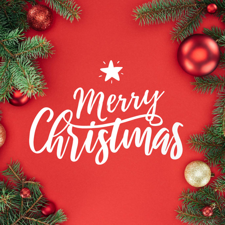Template di design Cute Christmas Greeting with Toys Instagram