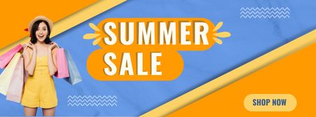 Female Fashion Clothes Summer Sale Facebook cover Design Template