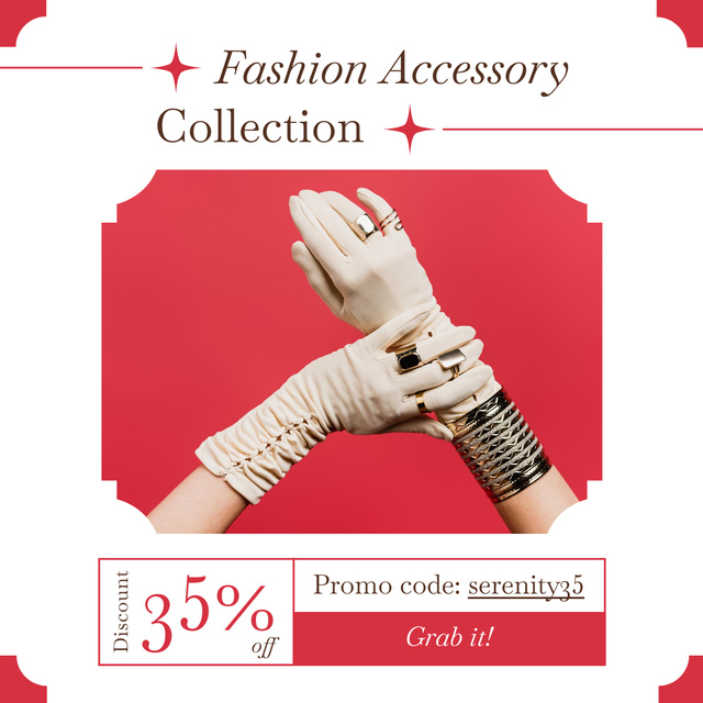 Designvorlage Ad of Fashion Accessories Collection für Instagram AD