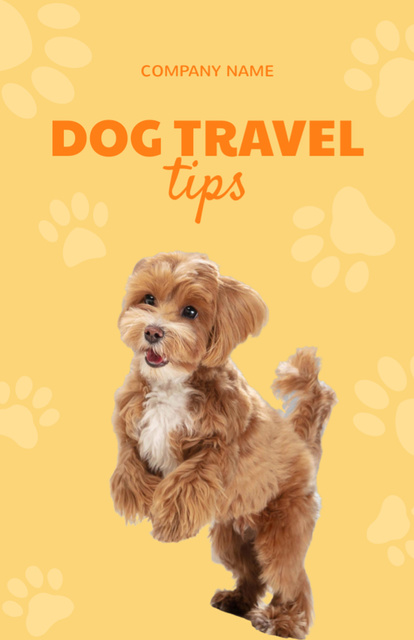 Dog Travel Tips with Cute Beagle Puppy Flyer 5.5x8.5in Design Template