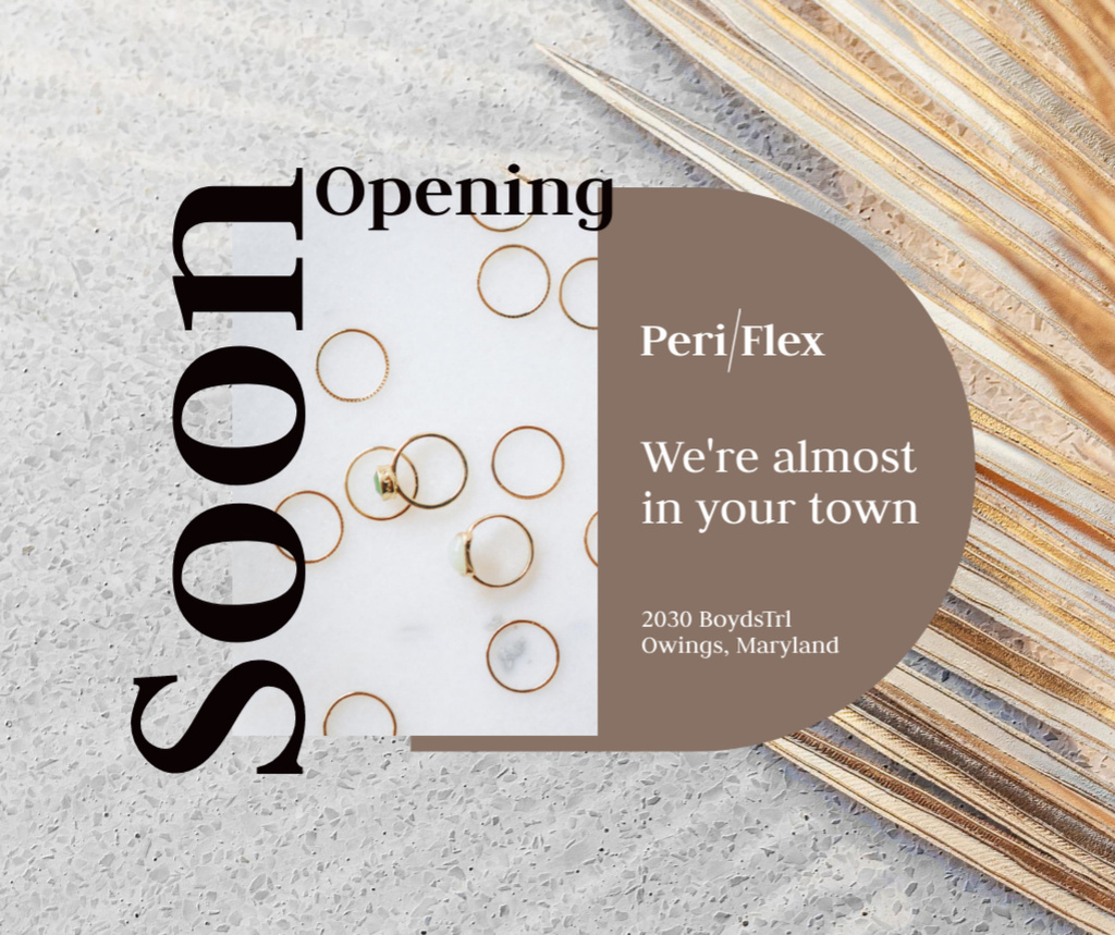 Jewelry Store Opening Announcement Facebookデザインテンプレート