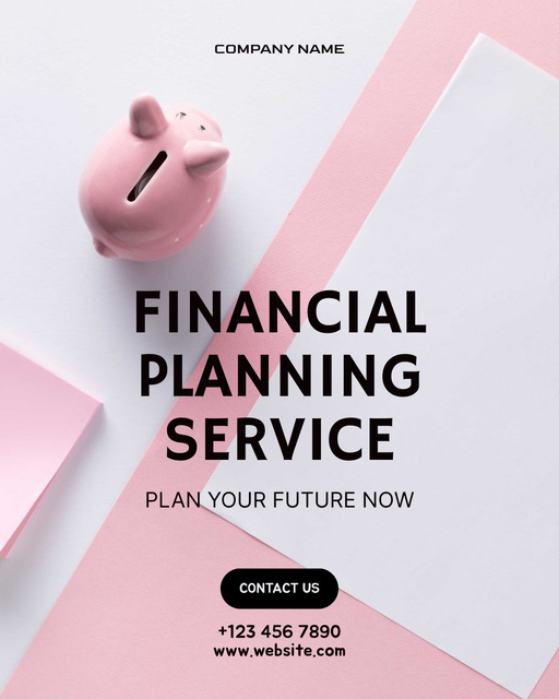 Designvorlage Financial Planning Service Offer für Instagram Post Vertical