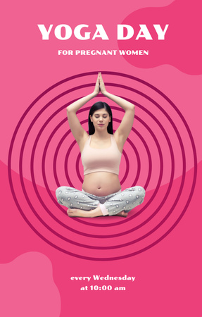 Plantilla de diseño de anuncio del día del yoga para mujeres embarazadas Invitation 4.6x7.2in 