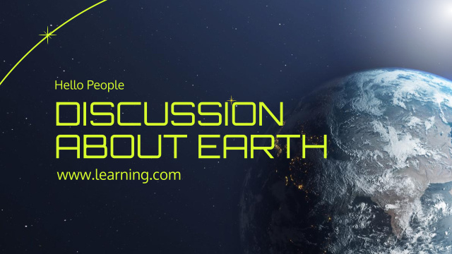 Earth Picture from Space Youtube Design Template
