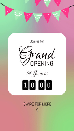Grand Opening Party Announcement TikTok Video Design Template