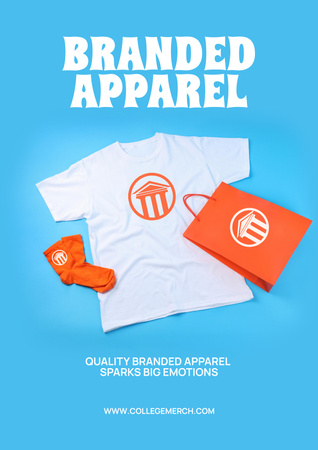 Ad of Branded College Apparel Poster Design Template