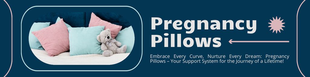 Sale Announcement on Maternity Pillows with Teddy Bear Twitter tervezősablon