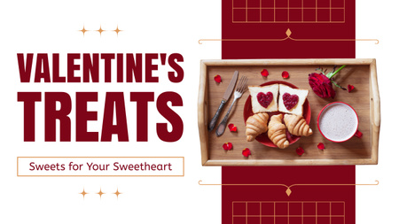 Designvorlage Süße Leckereien für die Valentinstagsfeier für Youtube Thumbnail